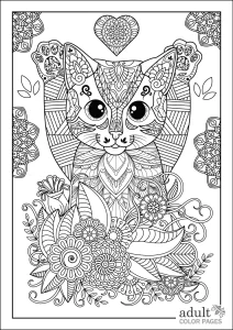 Cute Cat Coloring Pages for Adults